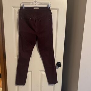 Women's Burgundy jeans Madewell brand
